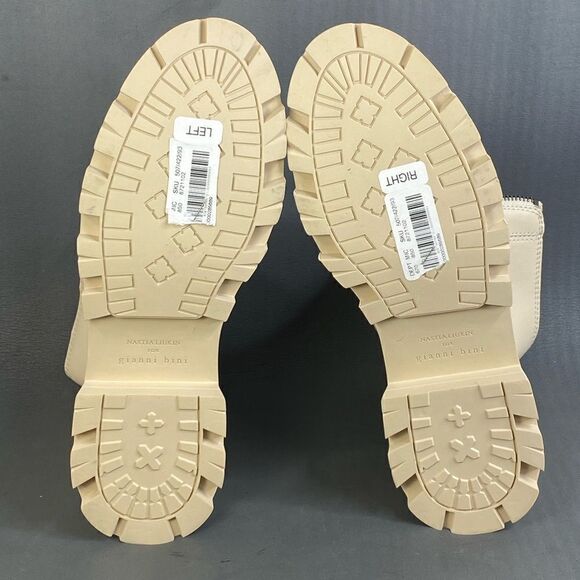 Gianni Bini x Nastia Liukin Bowery Leather Zip-Up Lug Sole Booties womens 9.5 - Picture 8 of 9